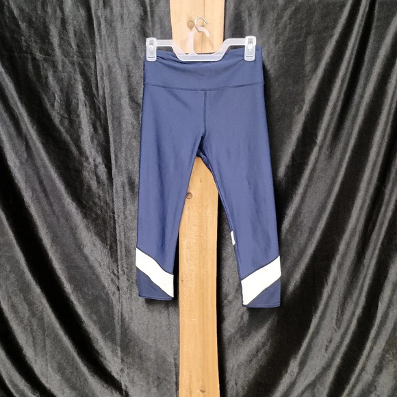 Afriel and Tabbris blue and white striped athletic leggins - Picture 5 of 7